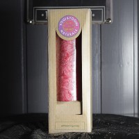 candela rossa in vetro