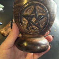 Mortaio e pestello in legno