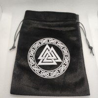sacchetto in velluto nero con valknut