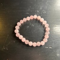 Bracciale in quarzo rosa perle 8 mm