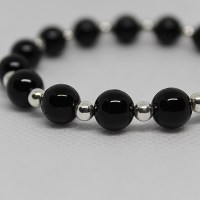 Braccialetto in Agata nera Protezione e Armonia