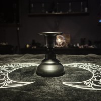 Portacandela nero in ferro piccolo