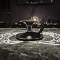 Portacandela nero in ferro grande