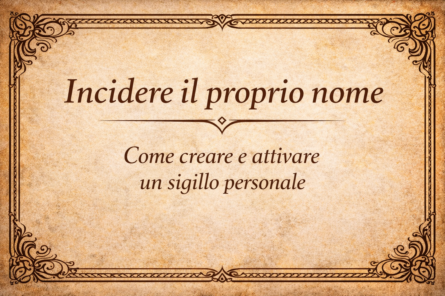 Incidere il proprio nome di energia